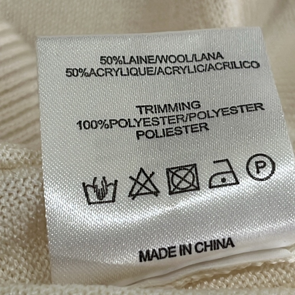 Sandro Off-White Crew Neck Sweater - Picture 10 of 15